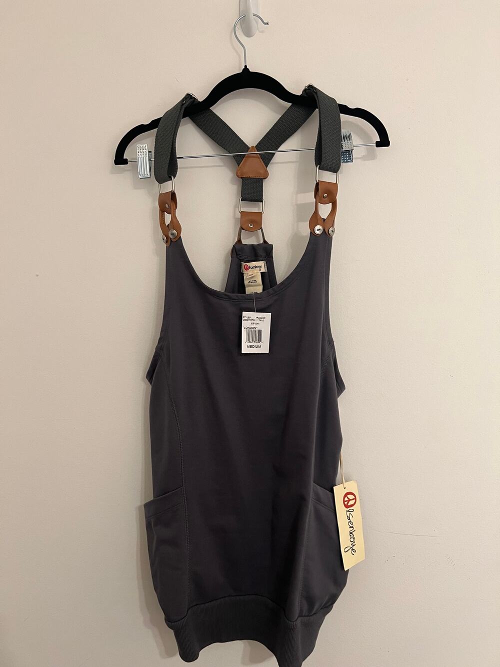 Olsenboye Mary Kate Ashley Olsen NWT Vintage Y2K Gray Overalls Junior Medium